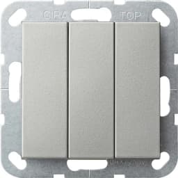 Перемикач 3-кл. (BS) System 55 Gira 2832600, сталь