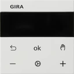 Термостат Gira S3000 Display System 55, 539303 білий глянсовий