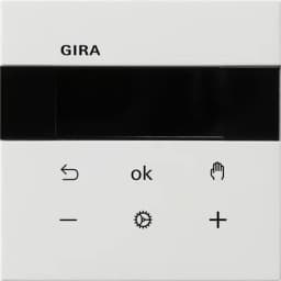 Термостат Gira S3000 Display F100, 5393112 білий глянсовий