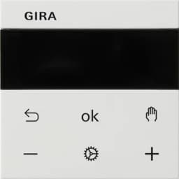 Термостат Gira S3000 Display System 55, 539327 білий матовий