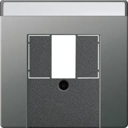 Накладка для TAE+USB з полем для надпису System 55 Gira 0876600, сталь
