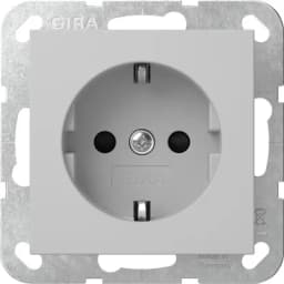 Розетка із з/к 16А/250V та шторками, System 55 Gira 4453015, сірий матовий