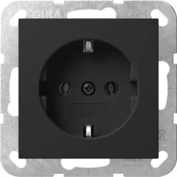 Розетка із з/к 16А/250V, System 55 Gira 4188005, чорний матовий
