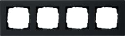 Рамка 4-а. для плоского монтажу 0214095 Gira E2 чорний матовий