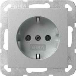 Розетка із з/к 16А/250V, System 55 Gira 418826, алюміній
