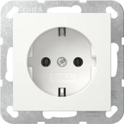 Розетка із з/к 16А/250V, System 55 Gira 418827, матовий білий