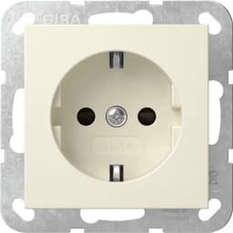 Розетка із з/к 16А/250V та шторками, System 55 Gira 445301, кремовий глянцевий