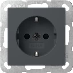 Розетка із з/к 16А/250V та шторками, System 55 Gira 445328, антрацит