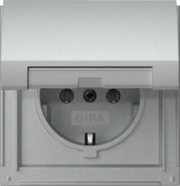 Розетка із з/к 16А/250V та кришкою, TX44 (WG UP) Gira 445465, алюміній