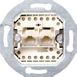Механізм розетки телефонної подвійний (незалежні виходи) UAE TAE 2х8 Gira 019000