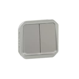 Перемикач/кнопка з підсв. 2-кл. 10А/250В мех-м. Legrand Plexo New 069526L колір сірий