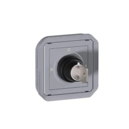 Вимикач з ключем 10А/250В 3-позиц. Ronis мех-м. Legrand Plexo New 069535L колір сірий