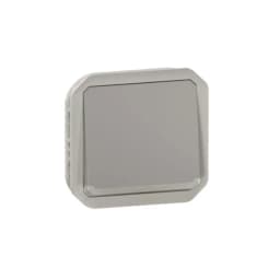 Кнопка з підсв. 1-кл. 10А/250В з перем. мех-м. Legrand Plexo New 069536L колір сірий