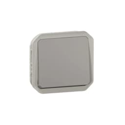 Кнопка 1-кл. 10А/250В з НВ конт. мех-м. Legrand Plexo New 069540L колір сірий