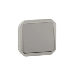 Кнопка 1-кл. 10А/250В з перем. мех-м. Legrand Plexo New 069541L колір сірий