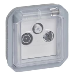 Розетка TV-R-SAT мех-м. Legrand Plexo New 069558L колір сірий