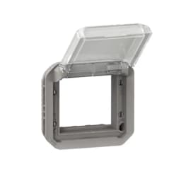 Адаптер для мех-в. Mosaic з прозорою кришкою мех-в. Legrand Plexo New 069580L колір сірий