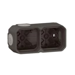 Коробка наклад. 2-пост. гориз./верт. Legrand Plexo New 069602L колір антрацит