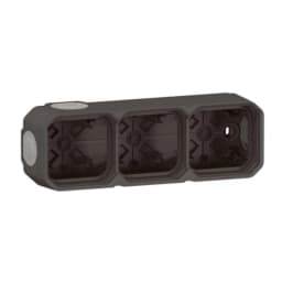 Коробка наклад. 3-пост. гориз./верт. Legrand Plexo New 069603L колір антрацит