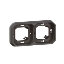 Рамка-супорт 2-пост. гориз./верт. вбуд. Legrand Plexo New 069607L колір антрацит