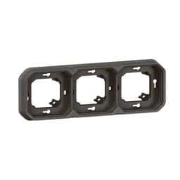 Рамка-супорт 3-пост. гориз./верт. вбуд. Legrand Plexo New 069608L колір антрацит
