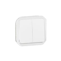 Перемикач/кнопка 2-кл. 10А/250В мех-м. Legrand Plexo New 069625L колір білий