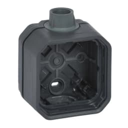 Коробка наклад. 1-пост. з вводом ISO20 Legrand Plexo New 069628L колір антрацит