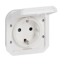 Розетка 2К+З 16А/250В з гвин. клем. мех-м. Legrand Plexo New 069639L колір білий