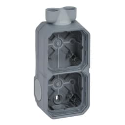 Коробка наклад. 2-пост. з подвійним вводом ISO20 Legrand Plexo New 069668L колір сірий