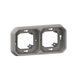 Рамка-супорт 2-пост. гориз./верт. вбуд. Legrand Plexo New 069683L колір сірий