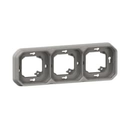 Рамка-супорт 3-пост. гориз./верт. вбуд. Legrand Plexo New 069687L колір сірий