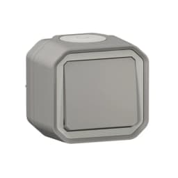 Перемикач 1-кл. 10А/250В накл. Legrand Plexo New 069711L колір сірий