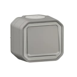 Перемикач 1-кл. 10А/250В з індикацією накл. Legrand Plexo New 069712L колір сірий