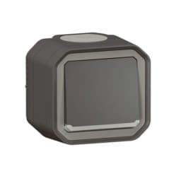 Перемикач з підсв. 1-кл. 10А/250В накл. Legrand Plexo New 069736L колір антрацит