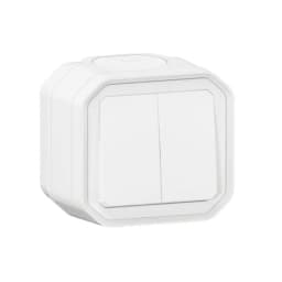 Перемикач/кнопка 2-кл. 10А/250В накл. Legrand Plexo New 069755L колір білий