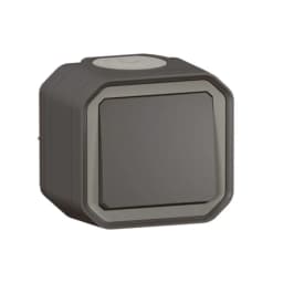 Перемикач 1-кл. 10А/250В накл. Legrand Plexo New 069761L колір антрацит