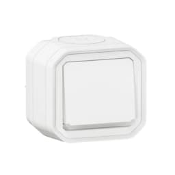 Кнопка з підсв. 1-кл. 10А/250В з НВ конт. та накл. Legrand Plexo New 069762L колір білий