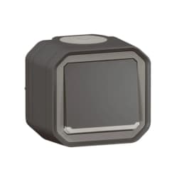 Кнопка з підсв. 1-кл. 10А/250В з НВ конт. та накл. Legrand Plexo New 069782L колір антрацит