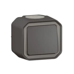 Кнопка 1-кл. 10А/250В з НВ конт. накл. Legrand Plexo New 069790L колір антрацит