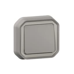 Кнопка 1-кл. 10А/250В з НВ конт. вбуд. Legrand Plexo New 069820L колір сірий