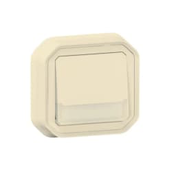 Кнопка з підсв. 1-кл. 10А/250В з перем. та трим.етик. вбуд. Legrand Plexo New 069829L колір бежевий