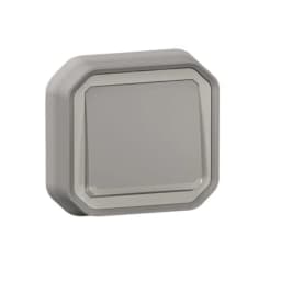 Кнопка з підсв. 1-кл. 10А/250В з НВ конт. вбуд. Legrand Plexo New 069832L колір сірий