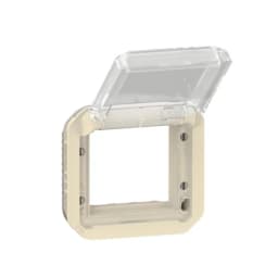 Адатпер для мех-в. Mosaic з прозорою кришкою мех-в. Legrand Plexo New 069838L колір бежевий