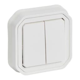 Перемикач/кнопка 2-кл. 10А/250В вбуд. Legrand Plexo New 069855L колір білий