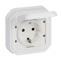 Розетка 2К+З 16А/250В з гвин. клем. вбуд. Legrand Plexo New 069869L колір білий