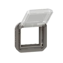 Адатпер для мех-в. Mosaic з прозорою кришкою мех-в. Legrand Plexo New 069880L колір антрацит