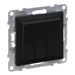 Вимикач 3-кл (гвинт. клеми) 20AX/250V для серії SUNO Legrand 721403 чорний
