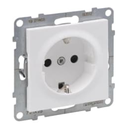 Розетка із з/к та шторками (гвинт. клеми) 16А/250V для серії SUNO Legrand 721125 білий