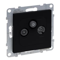 Розетка TV-R-SAT прохідна 14dB для серії SUNO Legrand 721468 чорний