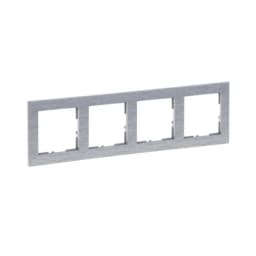 Рамка 4-постова для серії SUNO Legrand 721564 фактурний алюміній